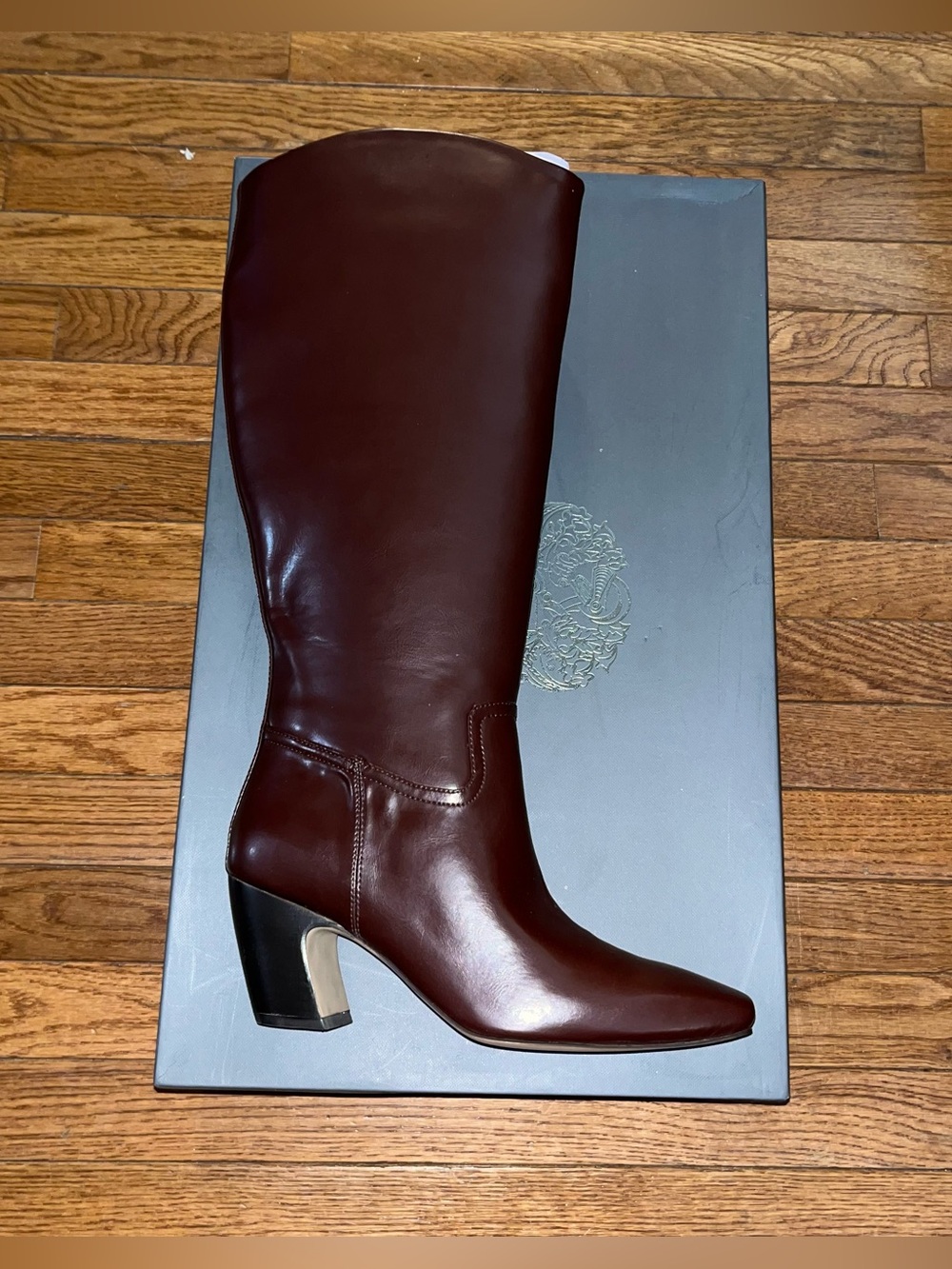 Vince Camuto Cristen Knee High Boots Dark Brown Women’s 8 Wide Calf - Picture 4 of 13